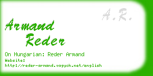 armand reder business card